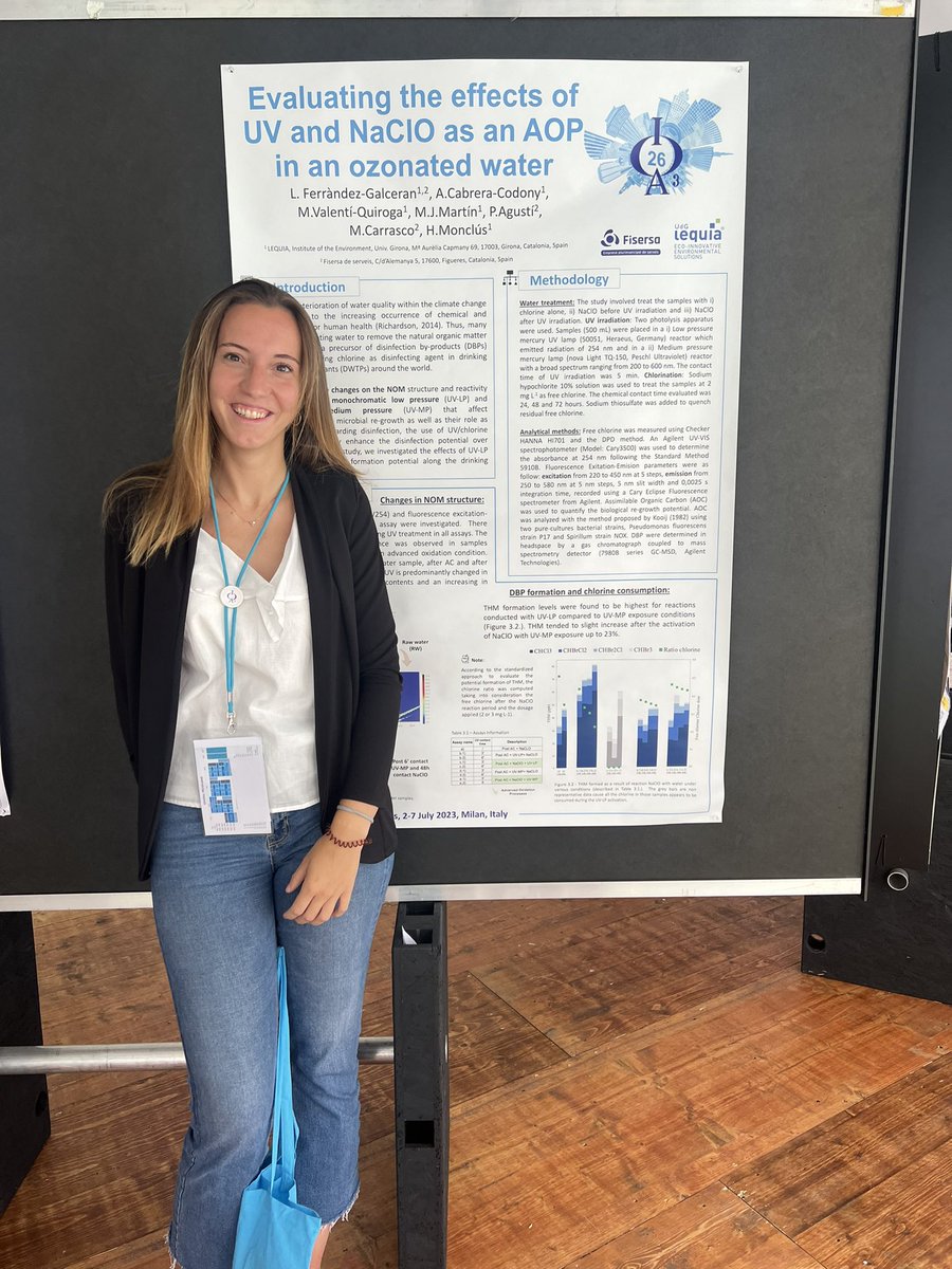 During this week I’ve attended in the 26th World Ozone Congress #IOA at @PolitecnicoDICA. It was a pleasure to participate with an oral presentation and a poster presentation as well. I’ve been awarded for the best oral presentation of doctorate students.
<a href="/LEQUIA_UdG/">LEQUIA-UdG</a> <a href="/fisersa/">FISERSA</a>