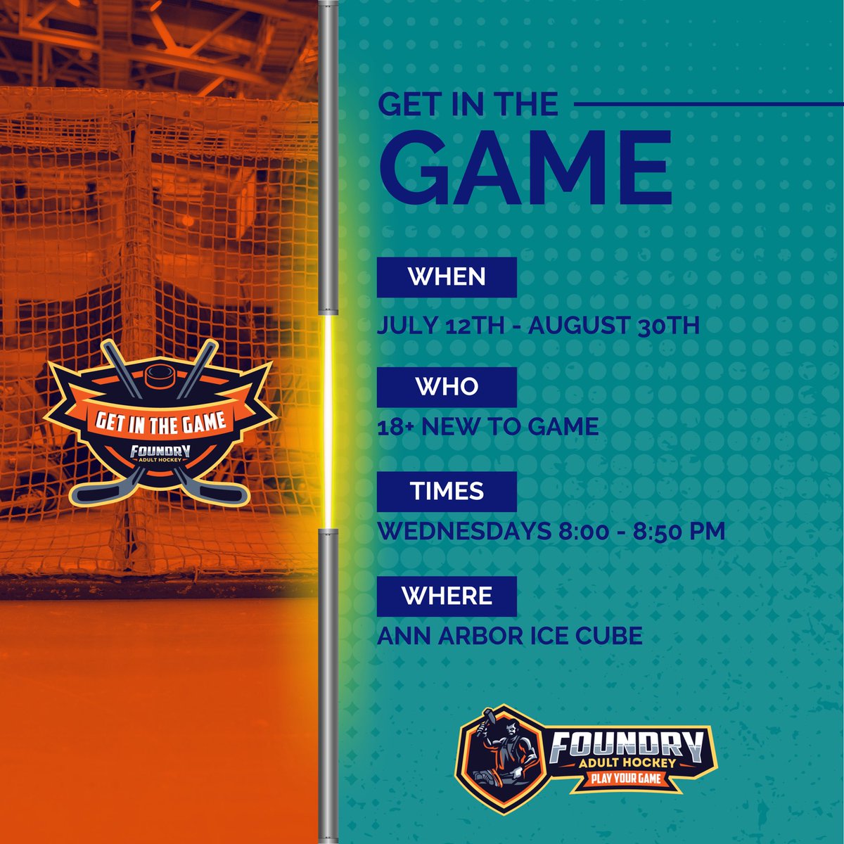BiggbyIceA2's tweet photo. 🏒Less than a week left to join our new Adult Learn to Play Hockey program, Foundry "Get In The Game"! 

🫣Don't miss out! Whether you're a complete beginner or looking to brush up on your skills, this program is designed just for you!

Register ⬇️
https://t.co/iiPqYxtGll https://t.co/eUQdjEhEco