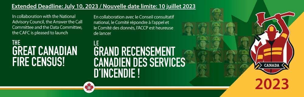 CAFC/ACCP (@cdnfirechiefs) on Twitter photo Only a few hours left to get your department’s data into <a href="/CdnFireChiefs/">CAFC/ACCP</a> Great Canadian Fire Census 2023. Participate here by 4pm ET: cafc.ca/Welcome2023VFF… #CanadianFireDepartmentsCount Only a few hours left to get your department’s data into <a href="/CdnFireChiefs/">CAFC/ACCP</a> Great Canadian Fire Census 2023. Participate here by 4pm ET: cafc.ca/Welcome2023VFF… #CanadianFireDepartmentsCount
