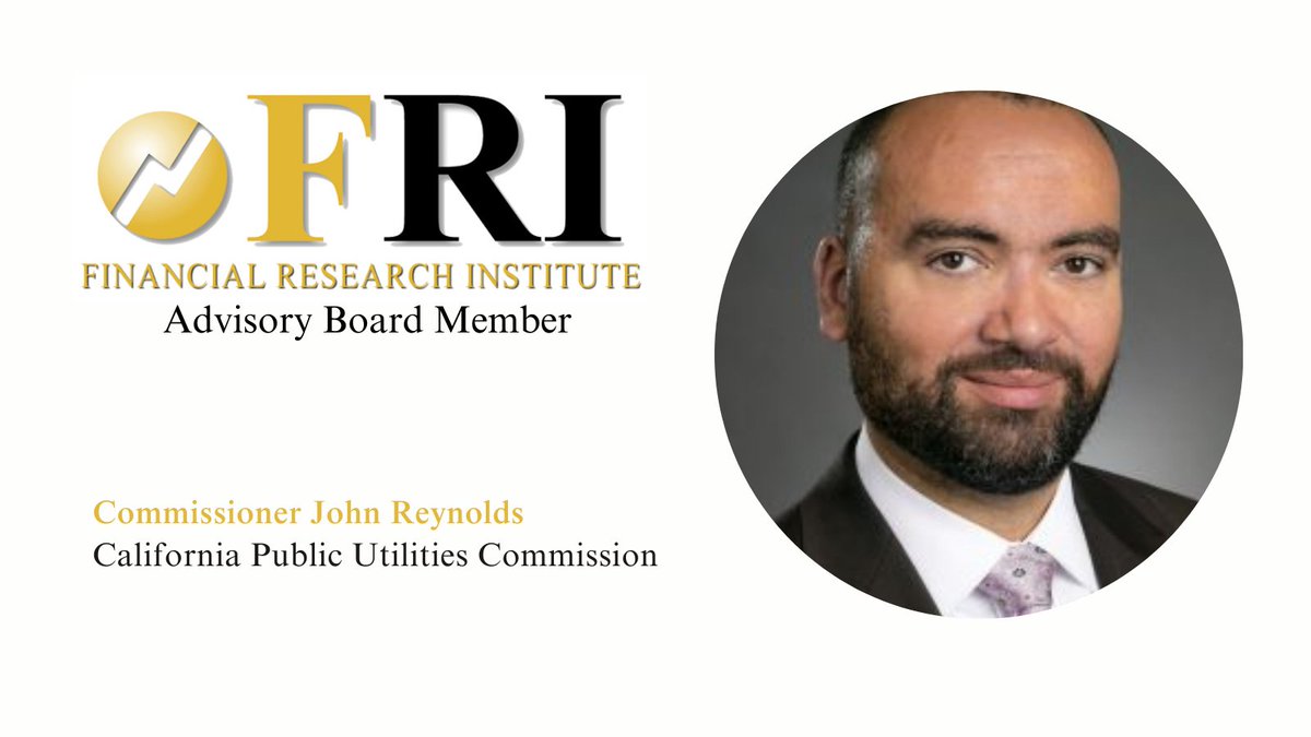 Sending a warm welcome to <a href="/JReynoldsCPUC/">John Reynolds</a>, our newest Advisory Board member! Learn more about Commissioner Reynolds here: fri.missouri.edu/about/people/j…