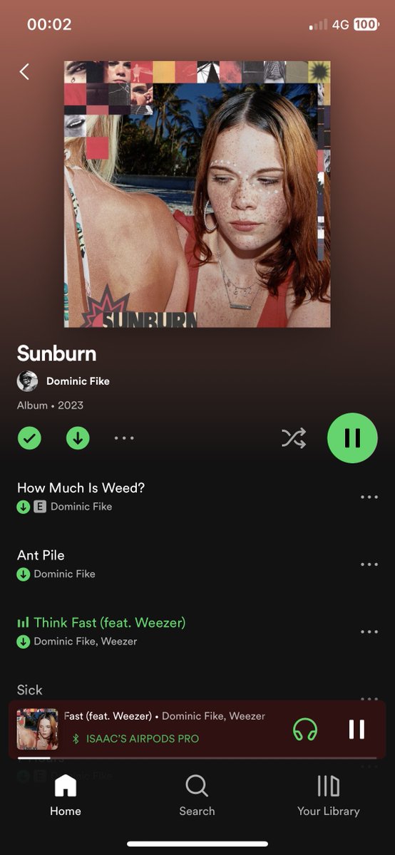 isaacfitri's tweet photo. banger after banger, yeahhh sunburn by dominic fike is the album of the year https://t.co/Yt8diZi9gL