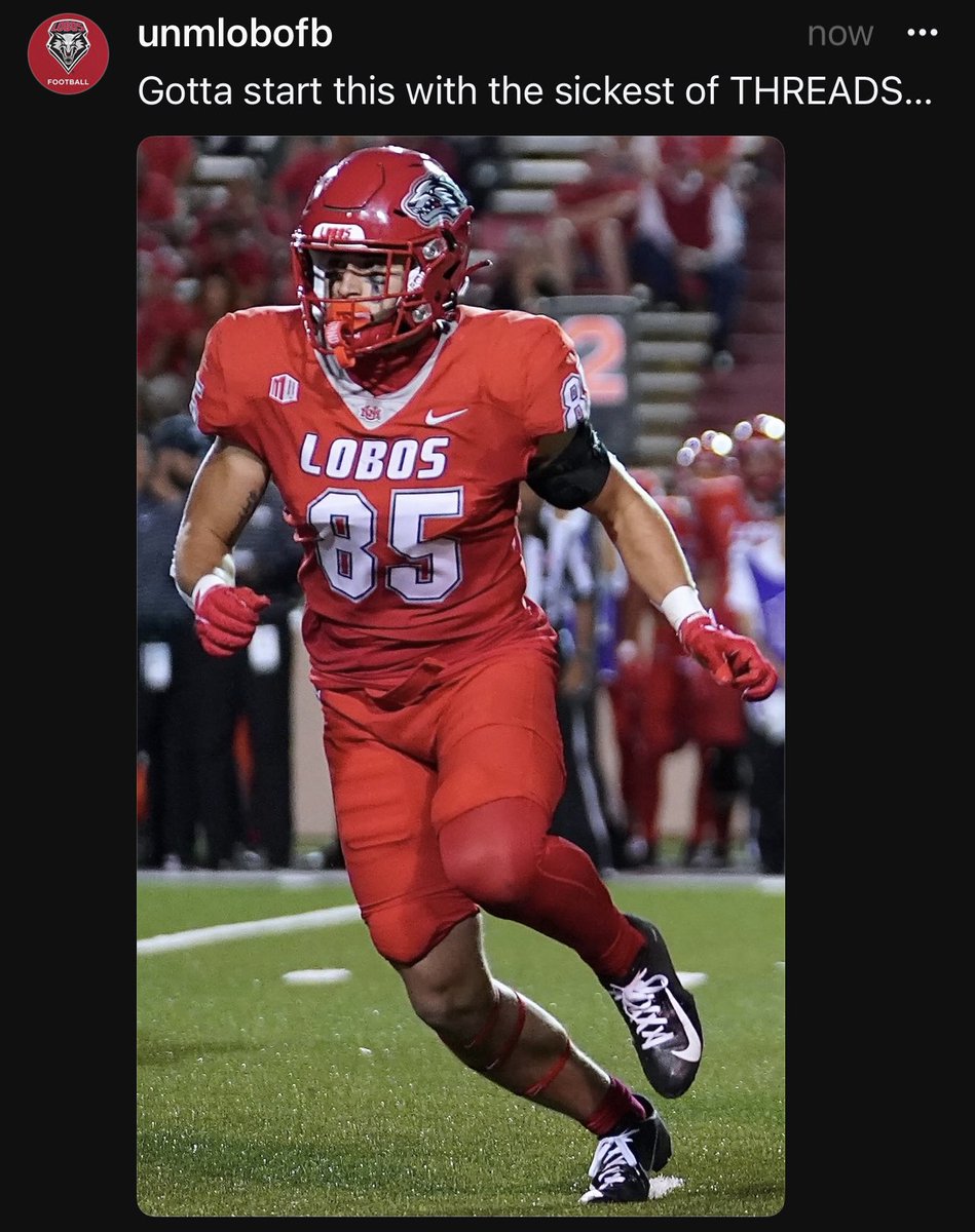 UNMLoboFB's tweet photo. I mean it’s a pretty cool set of THREADS… #GoLobos https://t.co/sIhPEoWukb