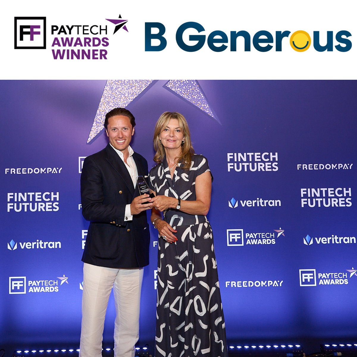 and the winner of the prestigious 2023 PAYTECH FOR GOOD award is B GENEROUS! informaconnect.com/paytech-awards… #letsbegenerous #donatenowpaylater #BGenerous