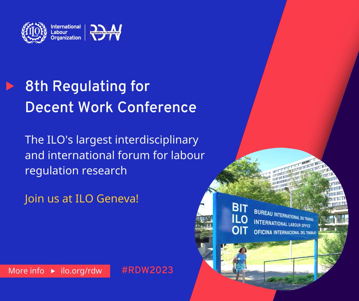 ILO_Research's tweet photo. Mark your calendars! The #RDW2023 Conference is the event to attend if you're passionate about ensuring decent work amidst uncertainty. Let's tackle the challenges together and create a brighter future for workers worldwide. More info: https://t.co/Uv3zzVWrdJ https://t.co/jAtieGc6Ik