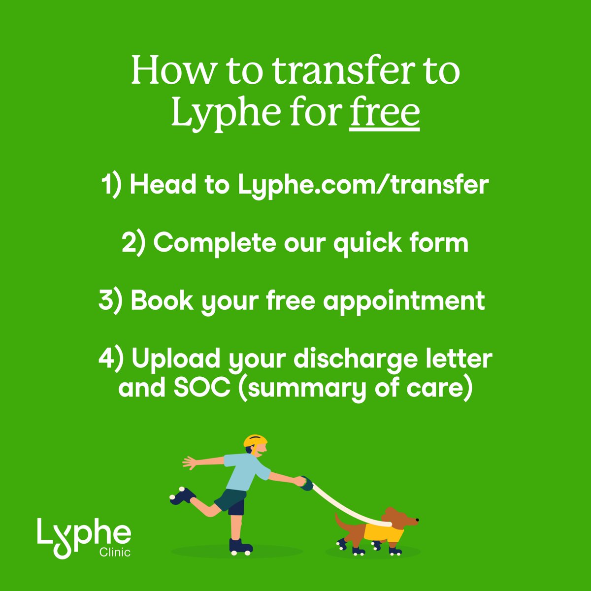 We're now offering free transfers for any medical cannabis patients switching from another clinic ✅💚 

Head to Lyphe.com/transfer to get started now 🤝