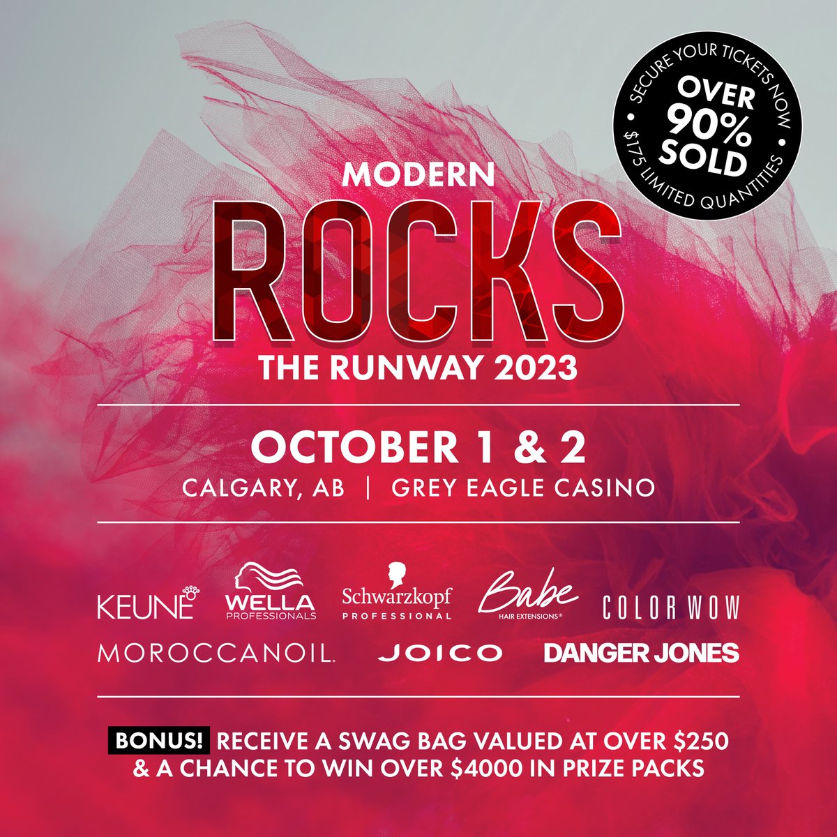 OVER 90% SOLD OUT! It's your last chance to secure Modern Rocks the Runway tickets! Catch the BIGGEST names &amp; artists this October, including star stylist Chris Appleton. Get your tickets before it's too late at bit.ly/3JGeUYO