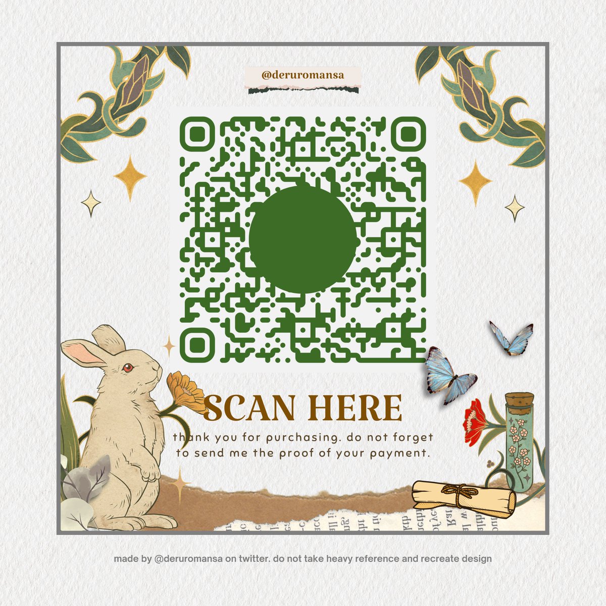 deruromansa's tweet image. Retweet would be much appreciated! 🤍

Aku ada satu qr deco / qris deco limited untuk satu orang aja. Bisa retext dan ubah bentuk pattern qris + recolor (no extra charge). Kalau tertarik boleh hit me up on DM ya. Terima kasih! 🫶🏻🫶🏻

#zonauang #zonaba #zonajajan