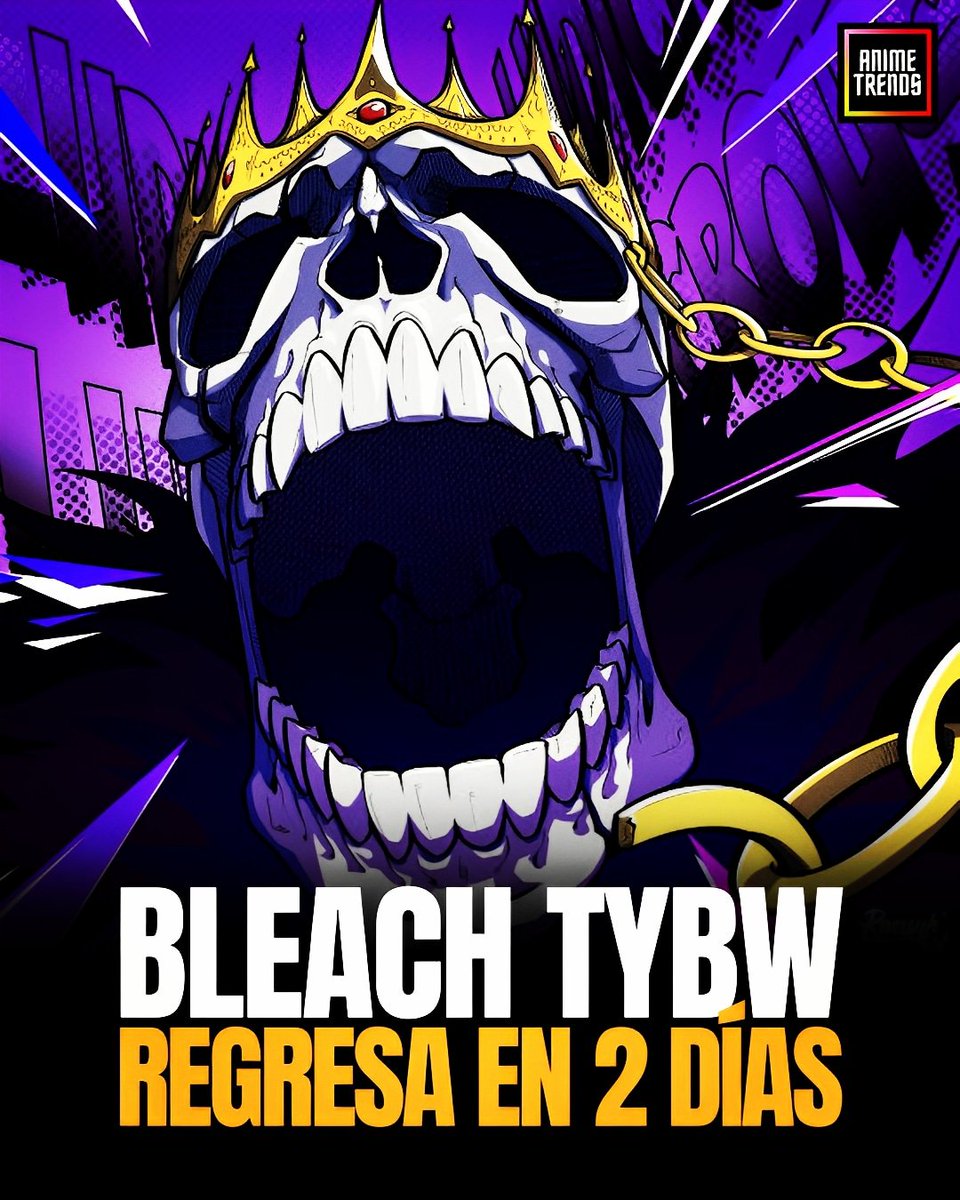 AnimetrendsLA's tweet photo. Solo 2 días más para el
regreso de BLEACH TYBW...🔥
#TheSeparation https://t.co/Ctj6QwSw6z