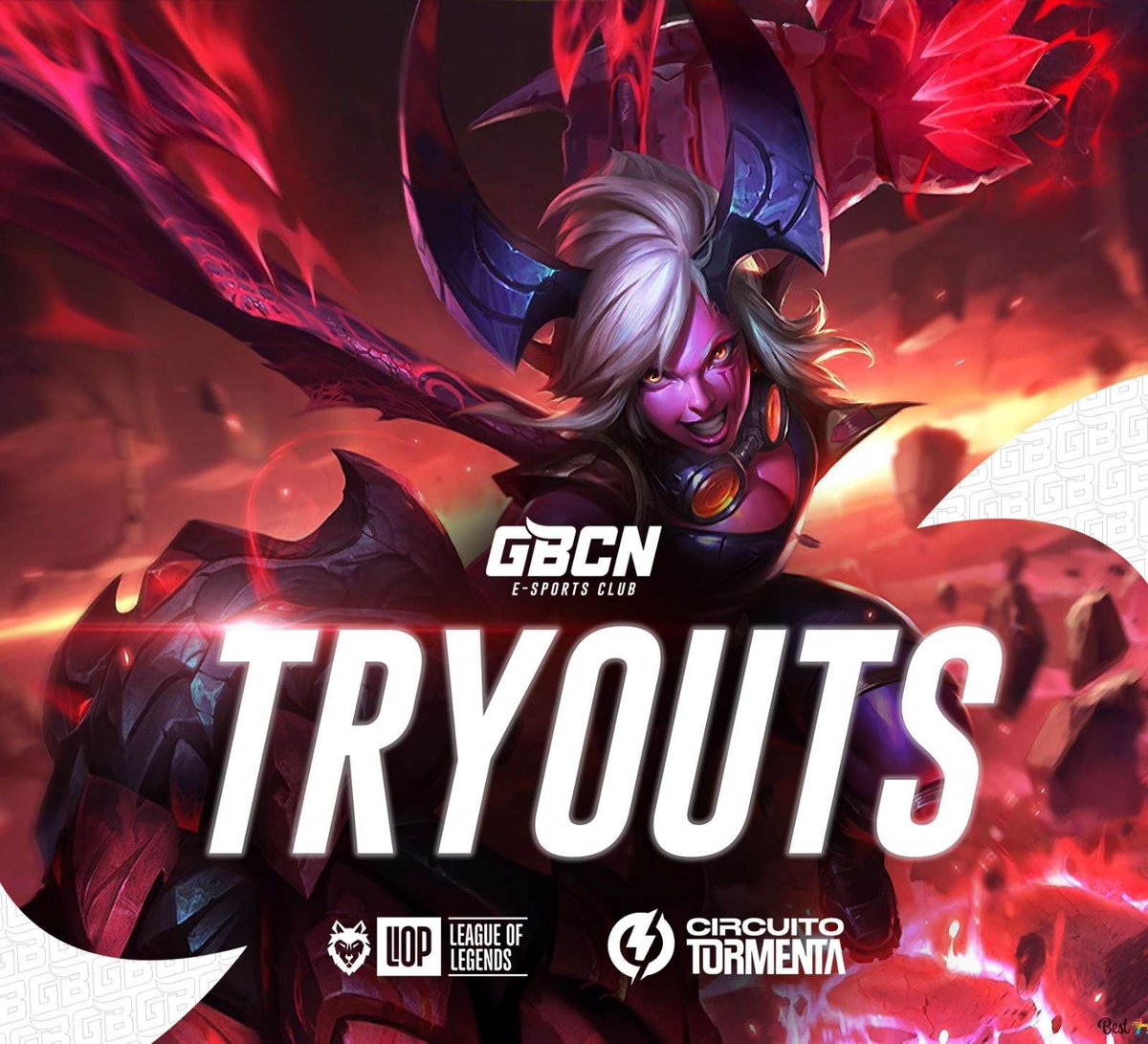 TRYOUTS OBERTS ⚠️

Si vols formar part de Gaming Barcelona el pròxim split, no dubtis en omplir els següents formularis! 🤓☝️

Jugadors (Master+)➡️
forms.gle/CheLhynDVfb4RZ…

Staff➡️forms.gle/3N2qfp7t4PRv8r…

#OrgullBarceloní💙💛