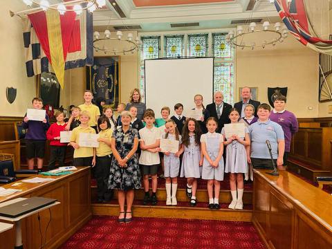 CllrIanMoncur's tweet photo. Great to listen to the Strand Schools Council Project on Cyber Safety for pupils. Some excellent work! @EnglishMartyrs  @OLQPLitherland @StPhilipsCofECP @cllrlizdowd @PaulPCummins https://t.co/I025xcHoHw