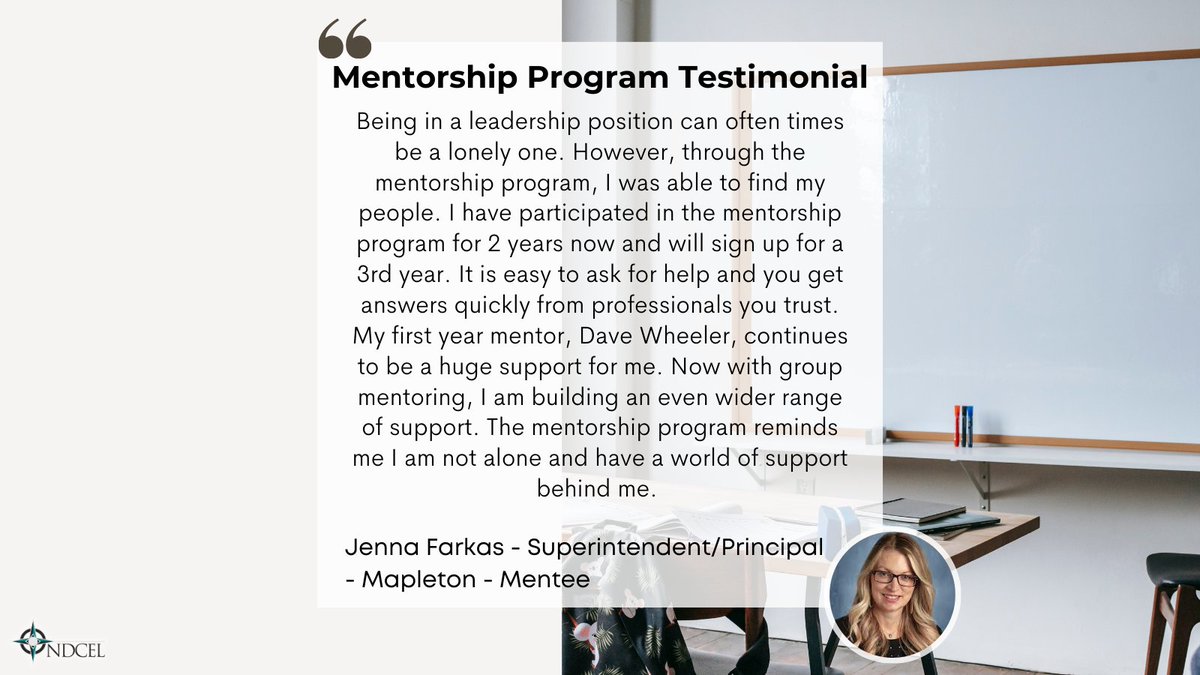 NDCELorg's tweet photo. The Mentorship Program is a great opportunity for new and veteran leaders within the school system!
Make sure to check it out here: https://t.co/BNPeRXfJK7
#NDCEL #mentorshipprogram https://t.co/CdivIl5iUm