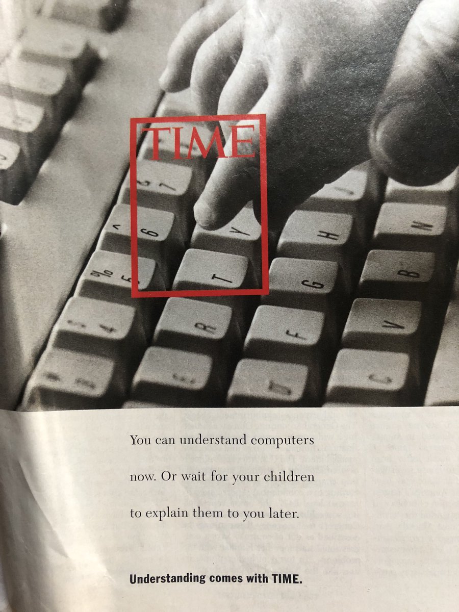 DeepTechSP's tweet photo. This is a โ1995โ Time Magazine Ads .
โฆ.
The message here is , Start Now , Learn a skill of the future , Computers will continue to improve on the system to make life easy for we human .
Keep Learning
Keep Growing.
Improvement Is Goal
#DeepTechSp https://t.co/tXENyt4pdJ