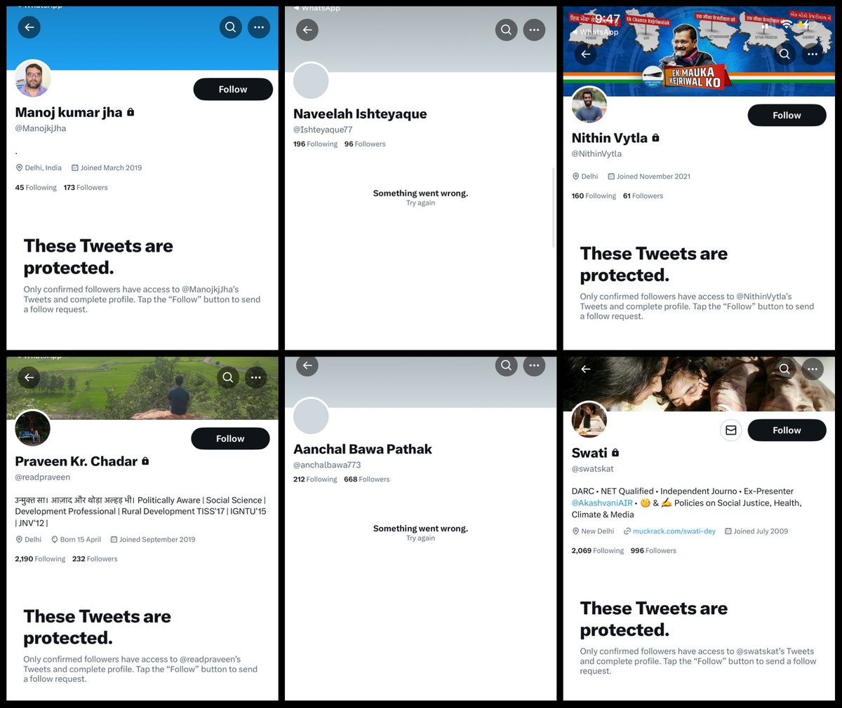 AnkurSingh's tweet photo. All the handles I exposed in this thread have either deactivated of protected their account.

Why?

Instructions from Kejriwal? https://t.co/oFxu1VjjqE
