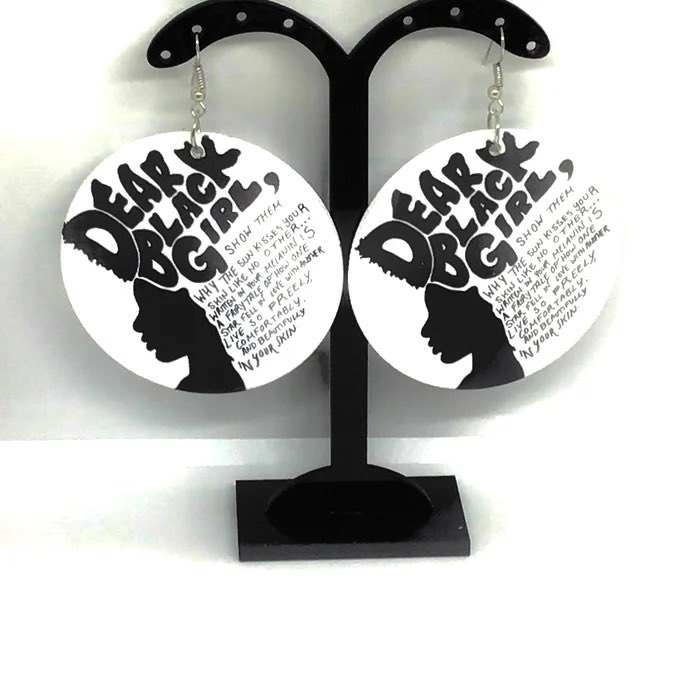 ShopQueen2Queen's tweet photo. ‼️ON SALE FOR $3‼️
The Dear Black Girl Earrings 
Shop Now: https://t.co/E8Nr1lCQWW https://t.co/jSeLzQG8Aj