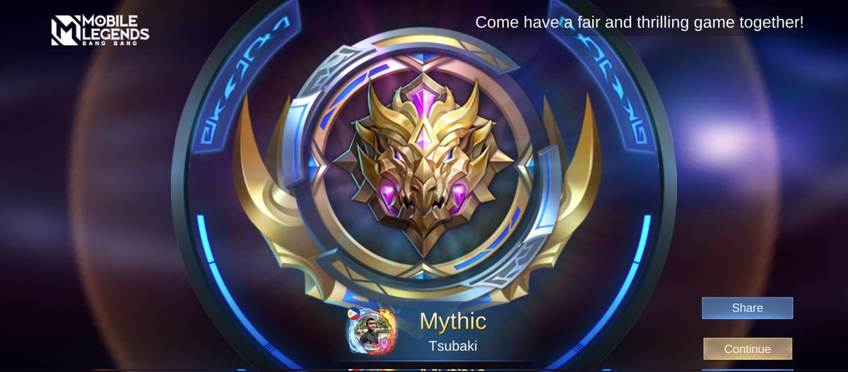Tsubaki_kun7's tweet photo. Mythic na ulit anlayo pa may mythical honor mythical glory at mythical immortal pa 😂 kaya yan. https://t.co/VkgvT5Pyq5