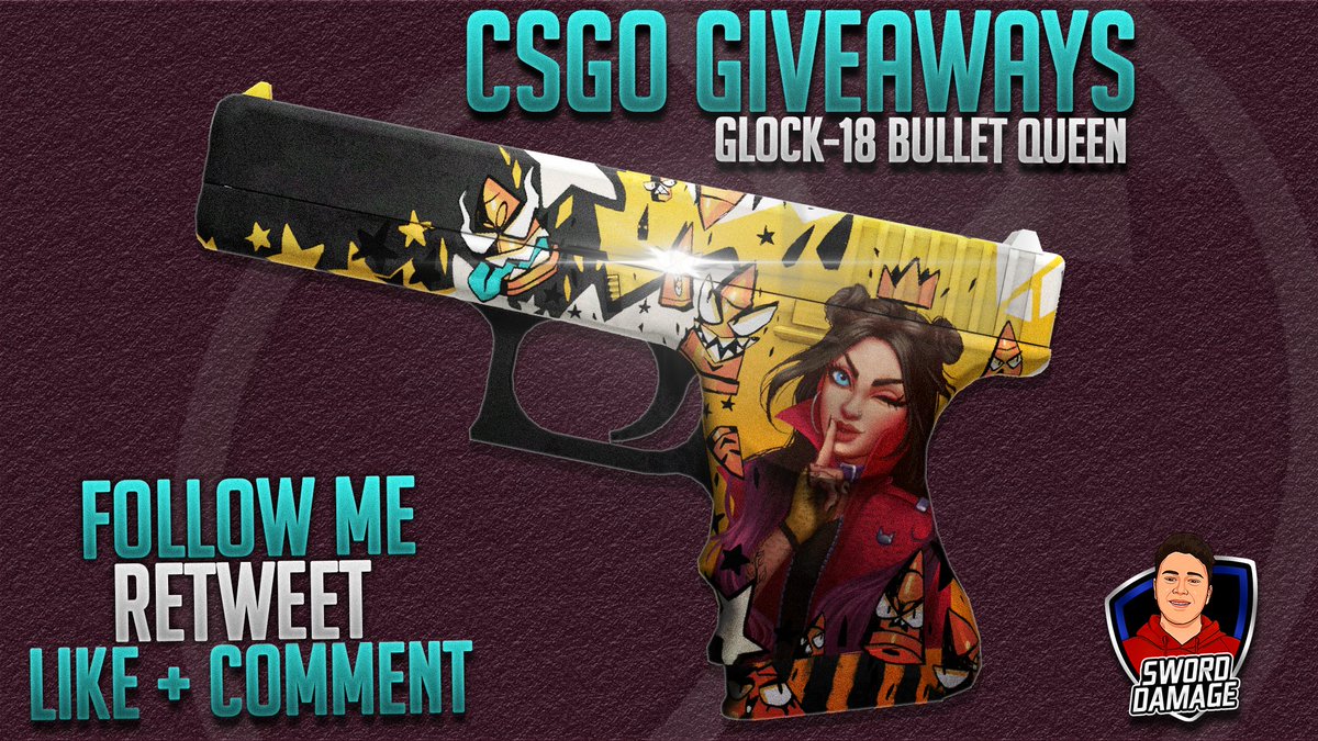 SwordDamage's tweet image. 🎁🔥 GLOCK - 18 BULLET QUEEN 🔥🎁

To Enter:
✅-Retweet &amp;amp; Follow
@SwordDamage

✅-Subscribe &amp;amp; Like: youtu.be/IvNXibpZDxA

%10 DEPOSİT CODE:
l.skin.club/523SWORDDAMAGE…

previous giveaway winner is at the end of this video
#CSGO #CSGOGiveaway
