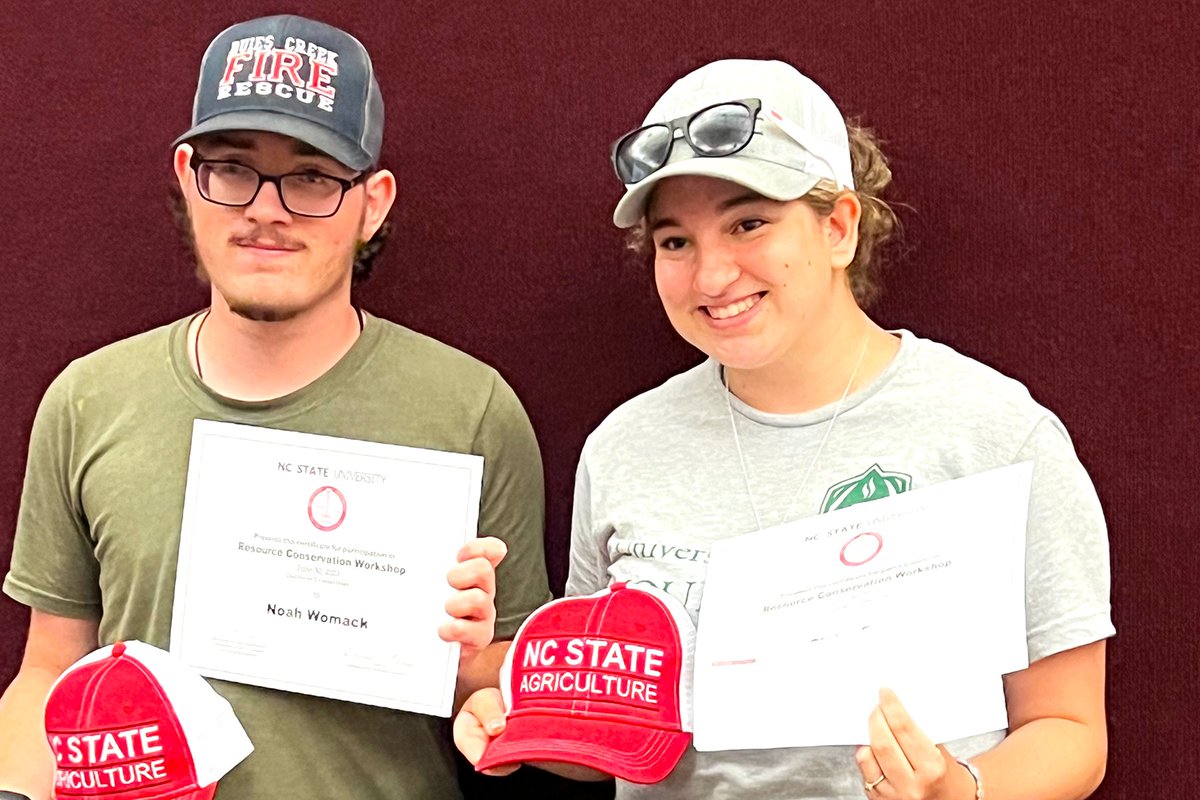HarnettCoSchool's tweet photo. Congratulations to Noah Womack (Harnett Central HS) and Claire Ennis (Triton HS) on being selected to participate in #RCW2023 last week @NCState
Kudos to Claire for receiving the third highest test score out of 55 attendees!
#WeAreHarnett #InspringLearnersToBeLeaders #GrowForIt https://t.co/6X8lqqmUxw