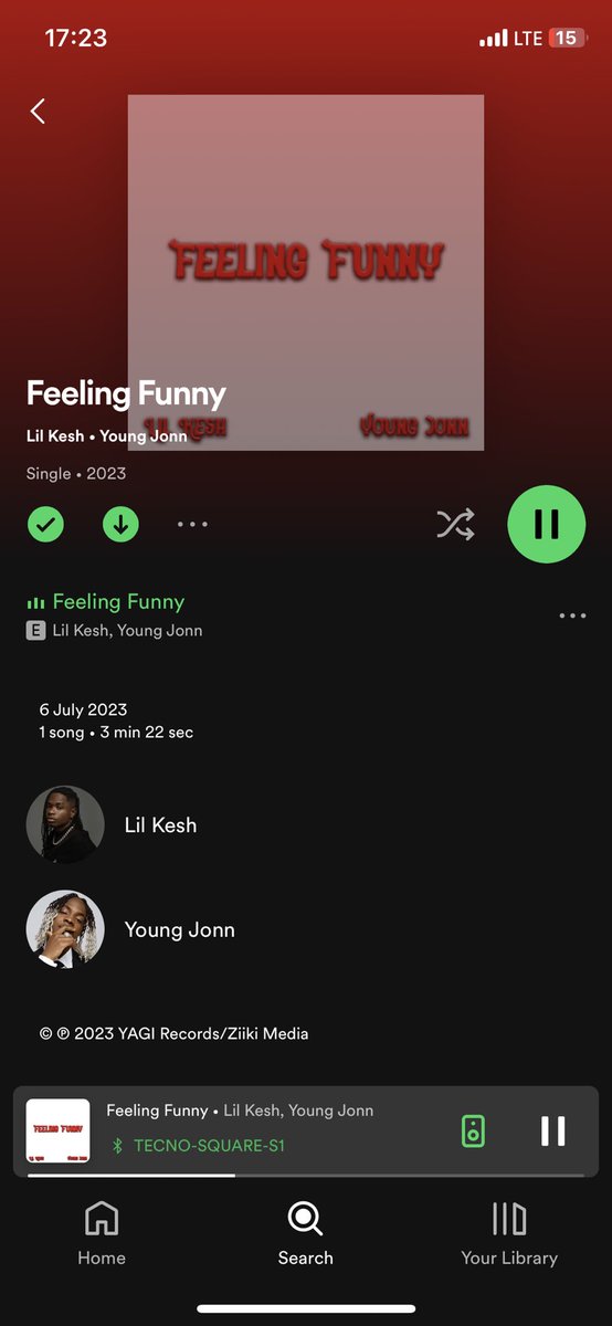 @SnehQueenBee Young John ft Lil Kesh just dropped now now❤️🔥🔥🔥🔥YBNL🙏These are our boys🙂🙂Let’s run #Feelingfunny up