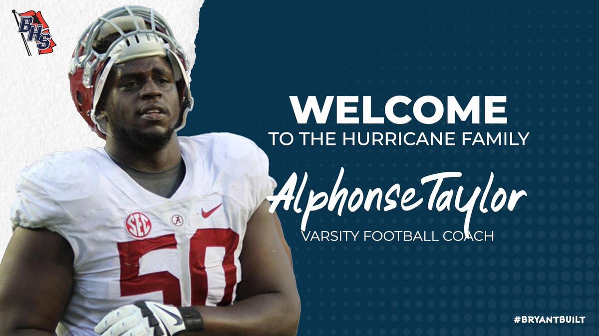 Welcome former University of Alabama 2x National Champion, Alphonse Taylor, to the Hurricane Family! 
<a href="/BartSessions/">Bart Sessions</a> <a href="/dsprinkmcpss/">David Sprinkle</a>