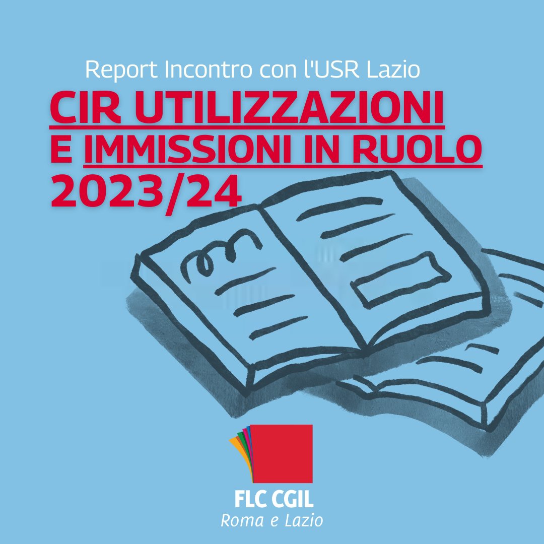 📌 Nella giornata di ieri si è svolto un incontro con l'USR Lazio per avere un riscontro sul rinnovo del CIR riguardo le utilizzazioni del personale della scuola e i dati sullo stato di avanzamento delle graduatorie della regione in vista delle immissioni in ruolo 2023/24.