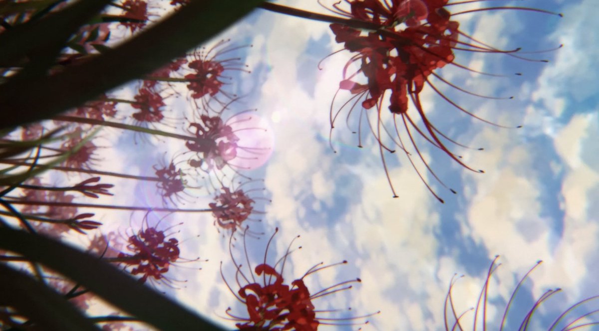 kylescouter's tweet photo. Flowers on ED is so sad…

Flower Language:
・Osmanthus→ “True Love”
・Red spider lily→ “Sad memory”
・Hydrangea→ “Strong Love”

It shows their friendship and farewell😭

#JujutsuKaisen https://t.co/q2gsrY0epA