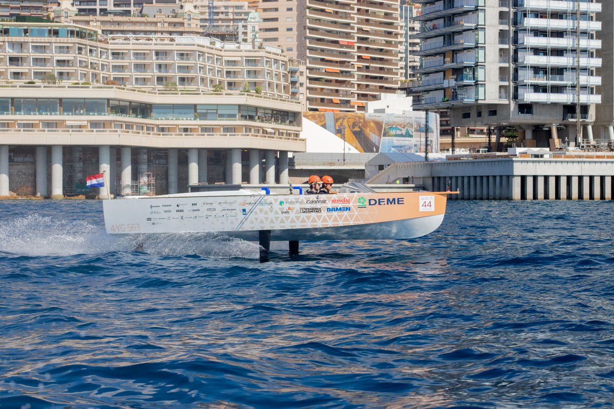 RondalYachting's tweet photo. This weekend the TU Delft Hydro Motion Team starts at the World Championship at the Monaco Energy Boat Challenge!  Wishing them the best of luck winning all the three challenges (manoeuvrability, speed and endurance) this year. https://t.co/h72Zhmz9Bt