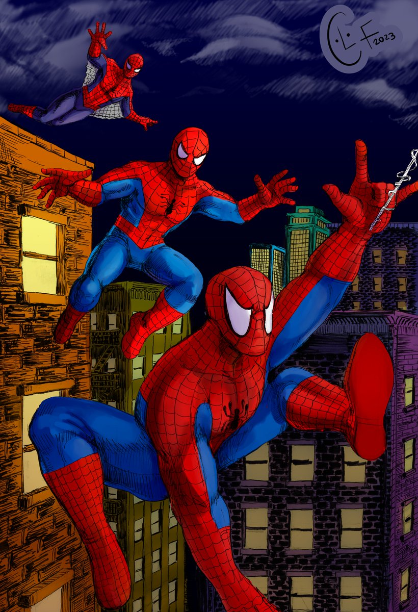 CLFyfeArt's tweet photo. Spider-Men

#marvelcomics #marvel #theamazingspiderman #spiderman #peterparker #digitalart #superhero #wallcrawler #webhead #spidey #artistoninstagram #steveditko #johnromita #toddmcfarlane https://t.co/bgNEyelDnT