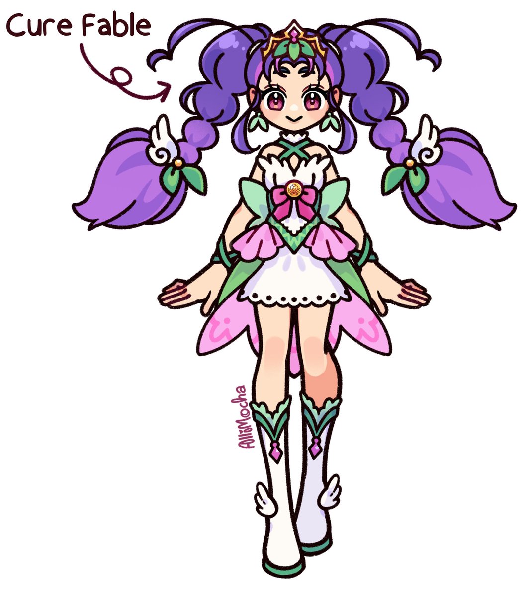 AlliMocha on X: Was wondering what Yui Nanase from Go! Princess Precure  would look like if she was the 6th ranger… This is what I came up with,  meet ✨Cure Fable~!✨ #Precure #