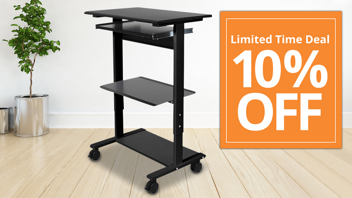 Elevate your productivity with the impressive storage and minimal footprint of the Stand Up Desk Store Mobile Standing Computer Workstation.  

Get 10% off through July 31st with the code WORKSTATION10 at checkout. 

Get yours, today: loom.ly/ZG2U9tA

#work #setup