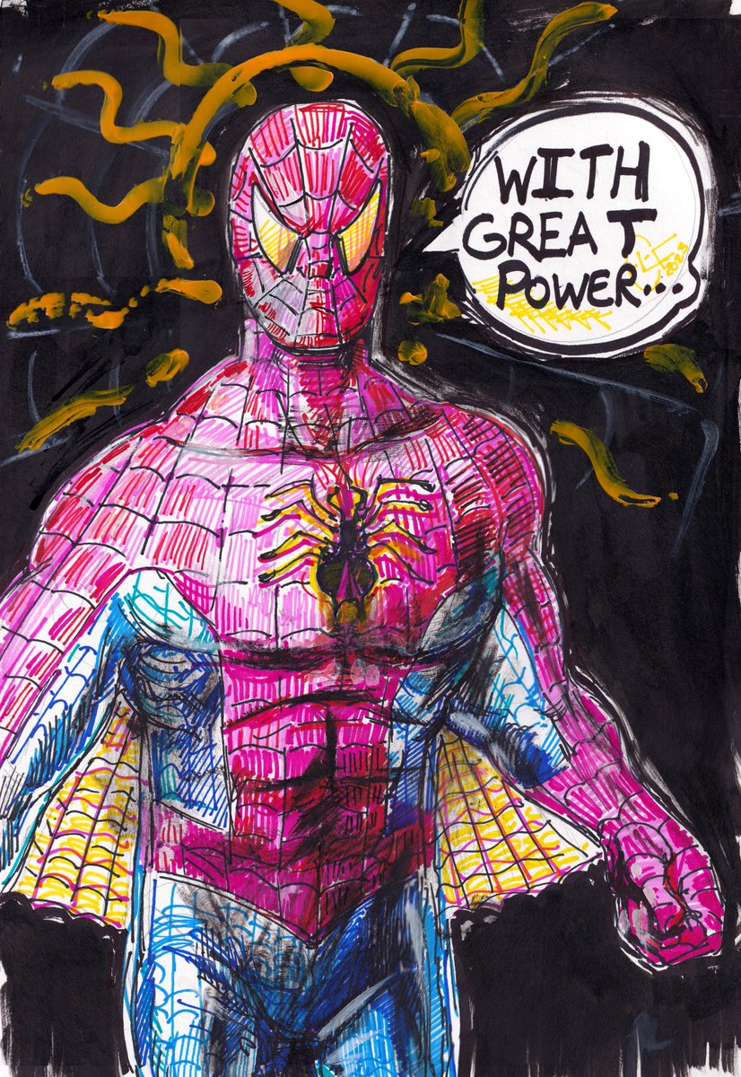 CLFyfeArt's tweet photo. A Spider-Gift to My Cousin

#marvelcomics #marvel #theamazingspiderman #spiderman #peterparker #traditionalart #superhero #wallcrawler #webhead #spidey #artistoninstagram https://t.co/9VDVcKj5oU