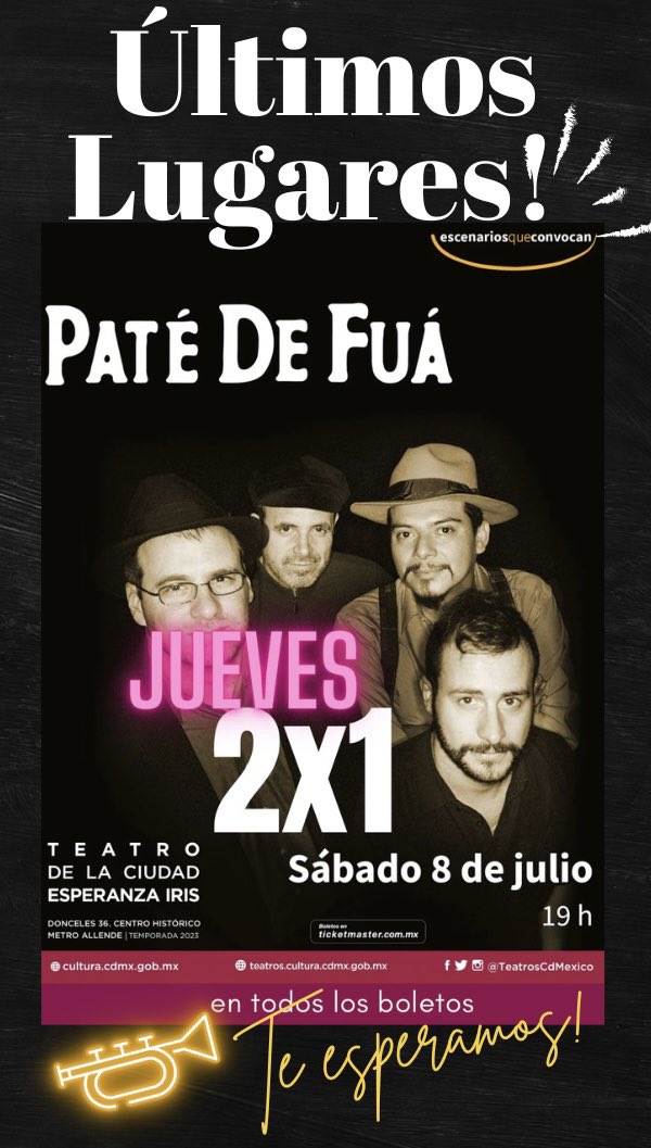 Hoy jueves 2x1 
8 de Julio Paté de Fuá en CDMX