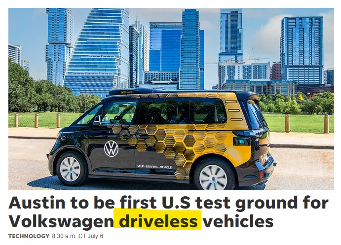 hemingson's tweet photo. Typo on the Statesman's home page🙄. But hey, they may have just invented the kind of auto I can get behind- one that results in people driving less. https://t.co/n3CCBrJZ0h