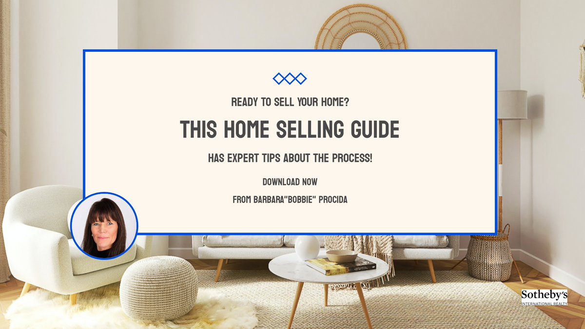 Procidahomes's tweet photo. Thinking about selling your home? Get your seller guide today and learn about the process of home selling!

Barbara "Bobbie" Procida
New Jersey and New York
Licensed Sales Associate
Sotheby's International Realty
201-674-7001... https://t.co/HTCEVdYpxb https://t.co/HMZCmMTxp0