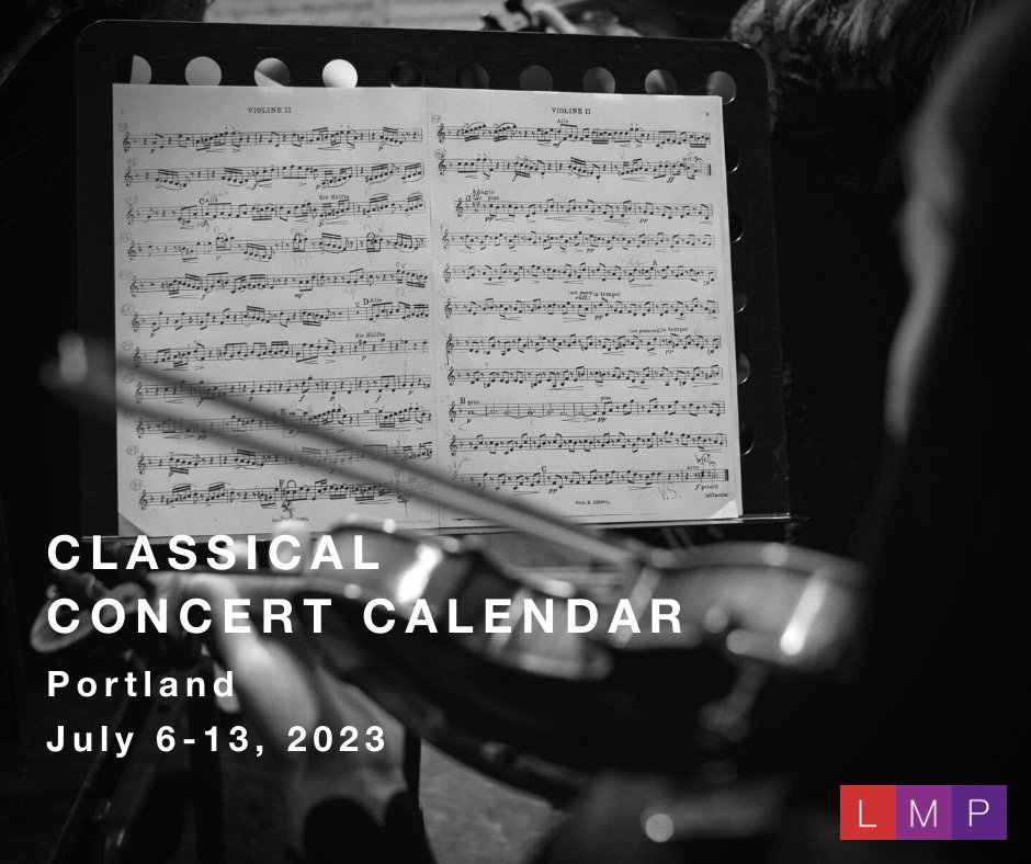 Classical Music July 6-13 ● #Portland + Willamette Valley | Clarinetist @mcgillab plays Adolphus Hailstork's 'The Blue Bag' for @chambermusicnw; @aquilonmusfest faculty recital; @agohq West convenes in PDX; & much more! - mailchi.mp/livemusicproje…