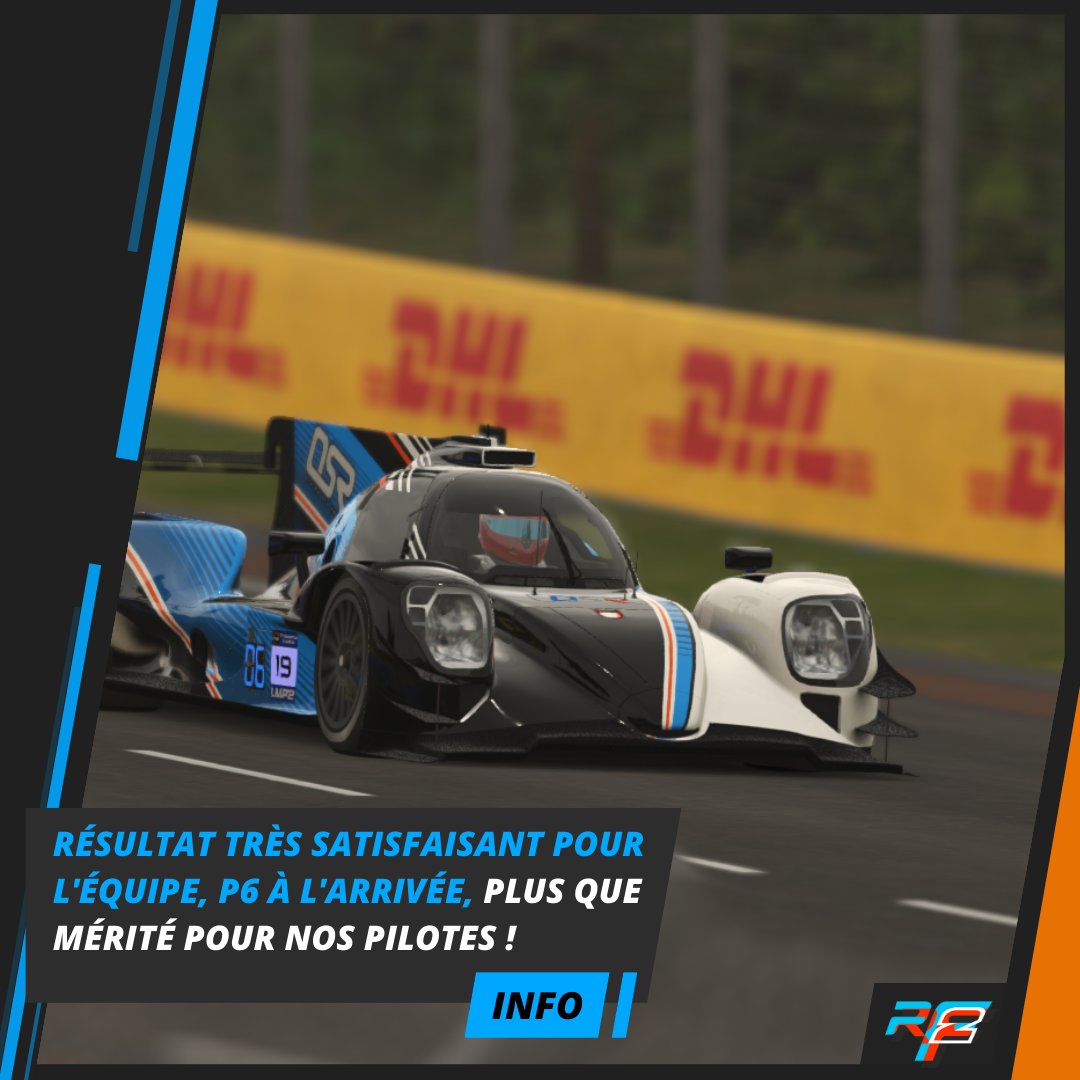Quelle course incroyable de la part de tous nos pilotes, malgré une qualification qui ne nous a pas réussi avec une P15 au départ, l'équipage a sue se montrer performant tout en évitant en grande partie les accrochages. Un week-end qui donne le sourire à tout l'équipage.
