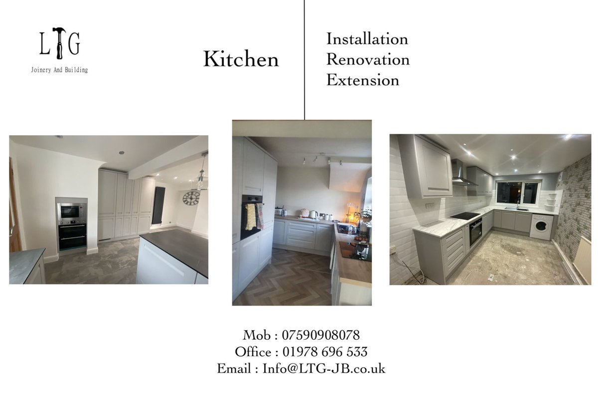 Wrexham kitchen installers #LTGJoineryandBuilding #kitchen fitter #wrexham #NorthWales #Installation #Renovation #Extension
