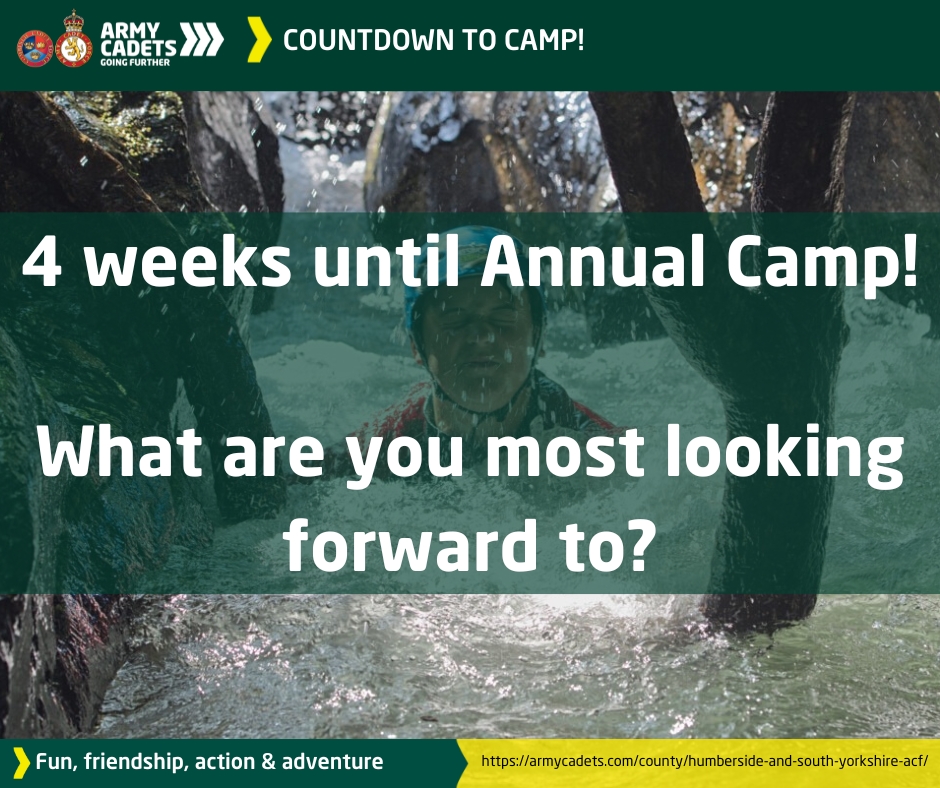 We have an action packed program including; coasteering, mountain biking, highland games, laser shotgun, fieldcraft, shooting and much more.

You can read more about the planned activities on our website - armycadets.com/county-events/…

Which activity are you most looking forward to?