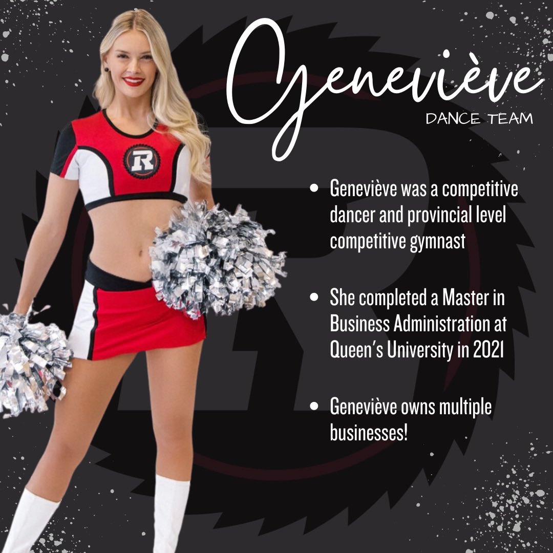 REDBLACKSCheer's tweet photo. So lucky to have all of these REDBLACKS Cheer and Dance Team veterans coming back for another season! Get to know Dance Team members Geneviève &amp; Hally, and Cheer Team member Holly! https://t.co/QkJVgnDgoz