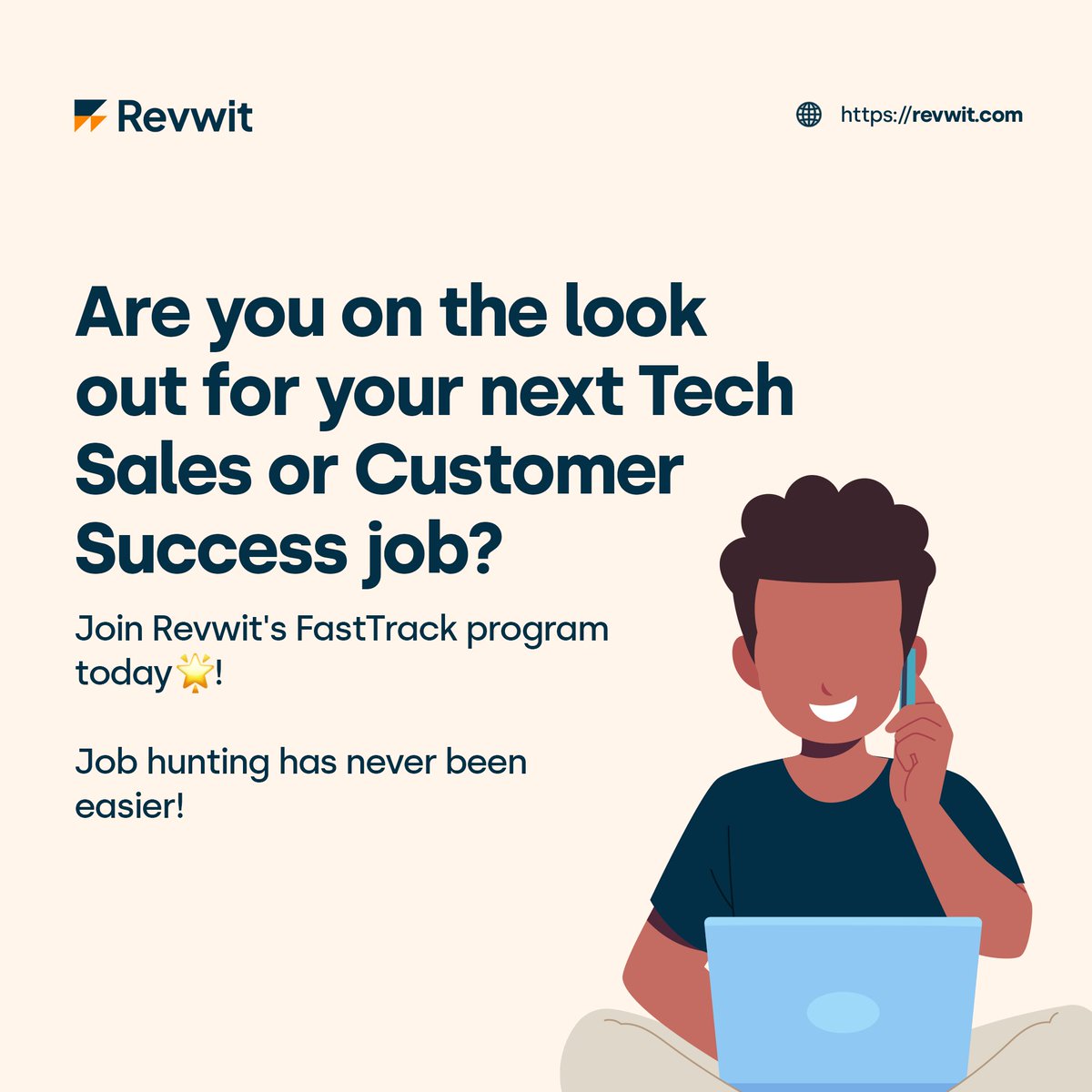 Are you a Tech Sales or Customer Success Professional currently on the hunt for your next exciting career opportunity? Your next job has been simplified with Revwit’s fasttrack program. 

Click the link in the bio and be on your way to being connected to global tech companies 😎