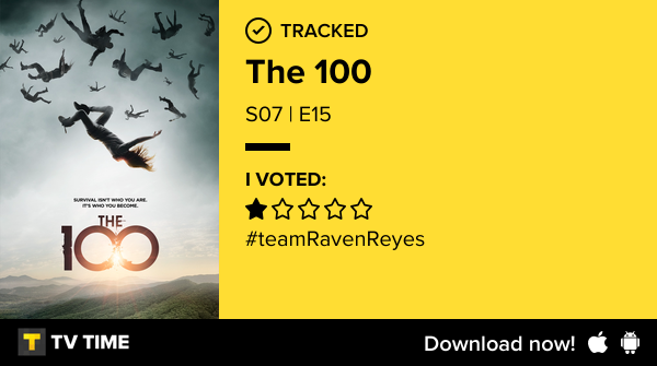 soosha94's tweet photo. I've just watched episode S07 | E15 of The 100! #The100  https://t.co/EMINfWHuwj #tvtime https://t.co/UMhHoGiZ36