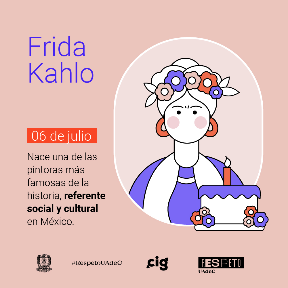IgualdadUAdeC's tweet photo. #FridaKahlo es una #pintoramexicana de principios del siglo XX que sobresalió en un mundo donde los reconocimientos en el plano artístico eran para hombres. Frida le abrió camino a las mujeres talentosas seguras de sí mismas.
#FridaKahlo #IdentidadDeGénero #CIG #RespetoUAdeC https://t.co/z5is5NTnRb