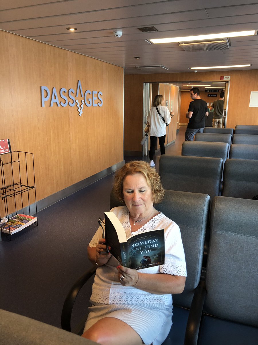 Now here’s a first in Canada - spotted someone reading my novel on public transport. A BC Ferry. (Her name is Kim and she just bought it!) #somedayillfindyou #doubledayca #HistoricalFiction