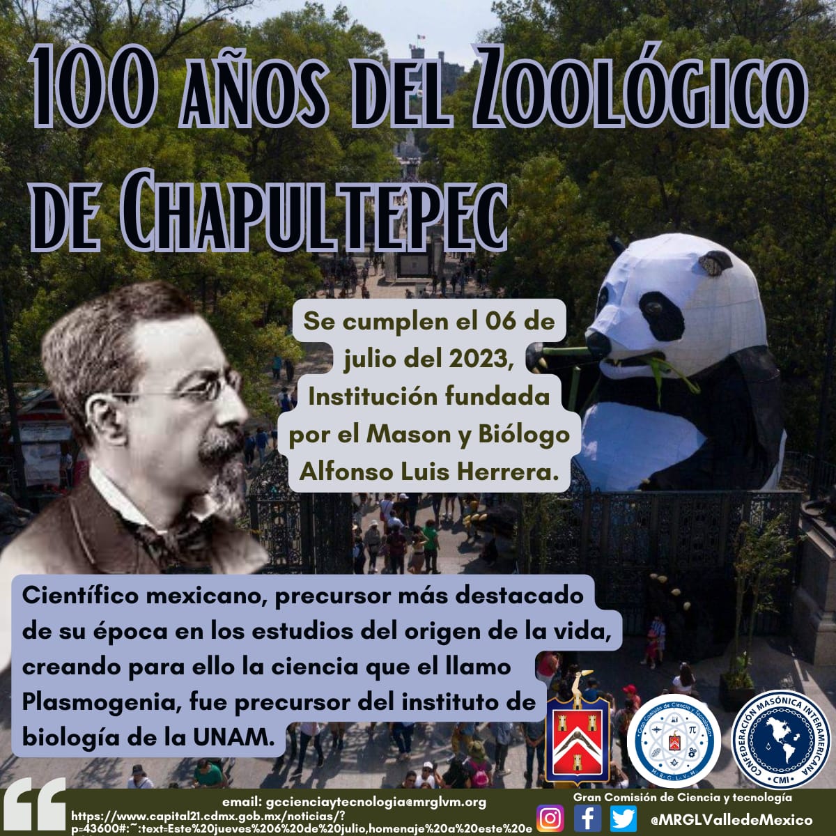 MRGLValleMexico's tweet image. #zoologico 
#Efemerides 
#chapultepec 
#zoologicodechapultepec 
#mrglvm