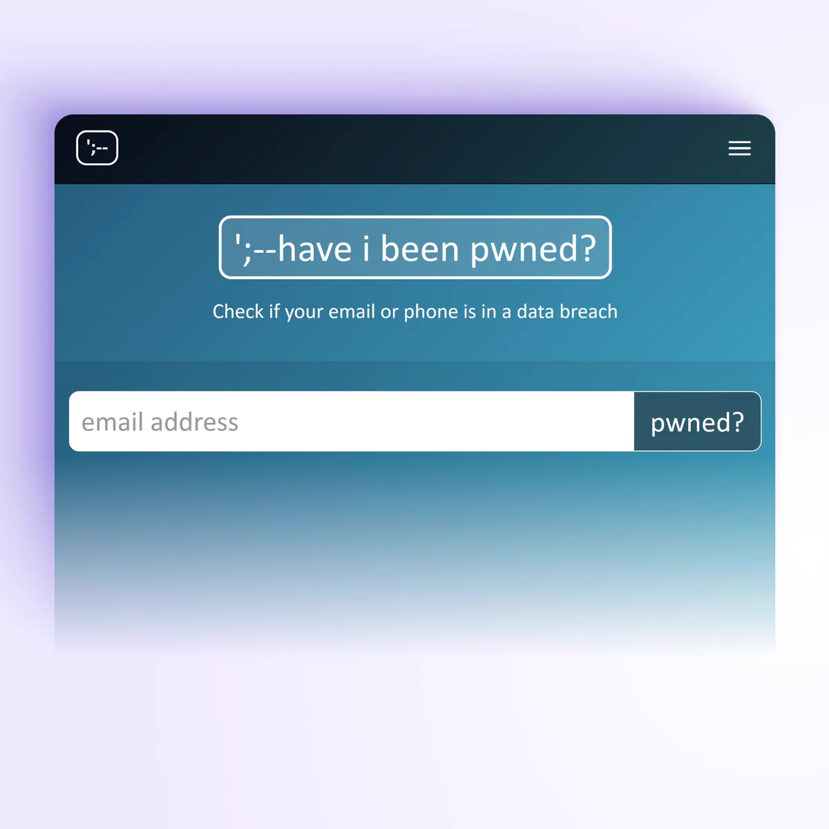 The front page of haveibeenpwned website. 
