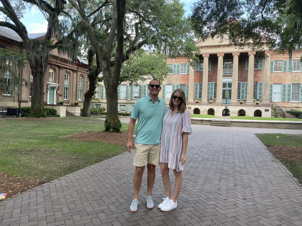 AustinAmaroAHHS's tweet photo. @MrsAmaroWE and I loved our tour of @CofC ! Small class sizes, varied majors/minors, free laundry services, vegan dining hall, pancakes with the President, multicultural center, etc! @CofCAdmissions told me to bring @Mules2College next time! @AHHSmules @AHHSmules @CofCHsu https://t.co/AJjfz6L9dk