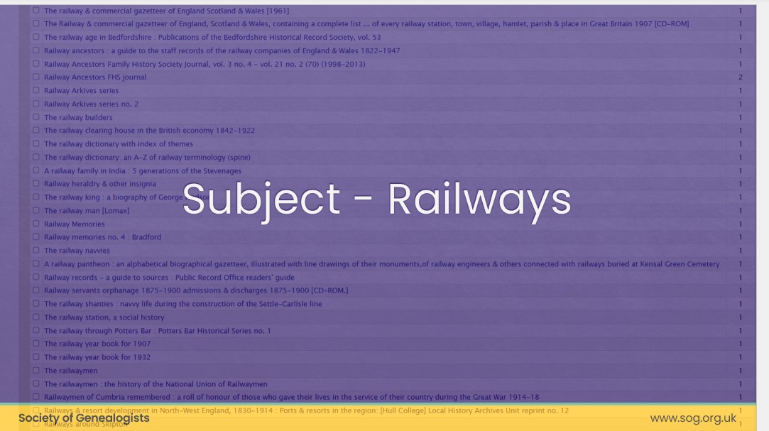 SoGGenealogist's tweet photo. "I'll only need half an hour" I said, to talk on our library sources for Railway Ancestors at @SocGenealogists for Saturday's  Railway Workers Day. Frantically  trying to cut it all down to fit my time slot. Who knew we had so much? 😼https://t.co/fk06hmmluQ https://t.co/9nm8Yv7Yj0