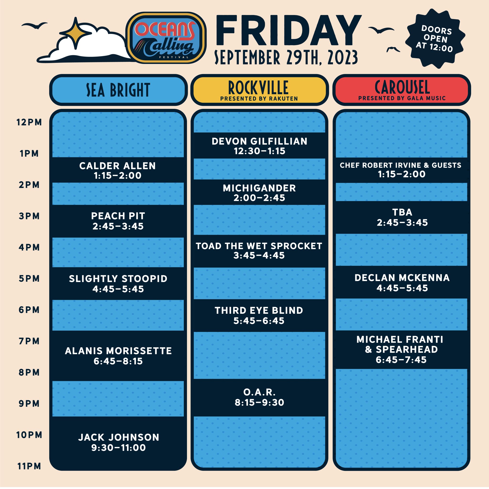 Oceans Calling Festival on Twitter "The OceansCalling Schedule has