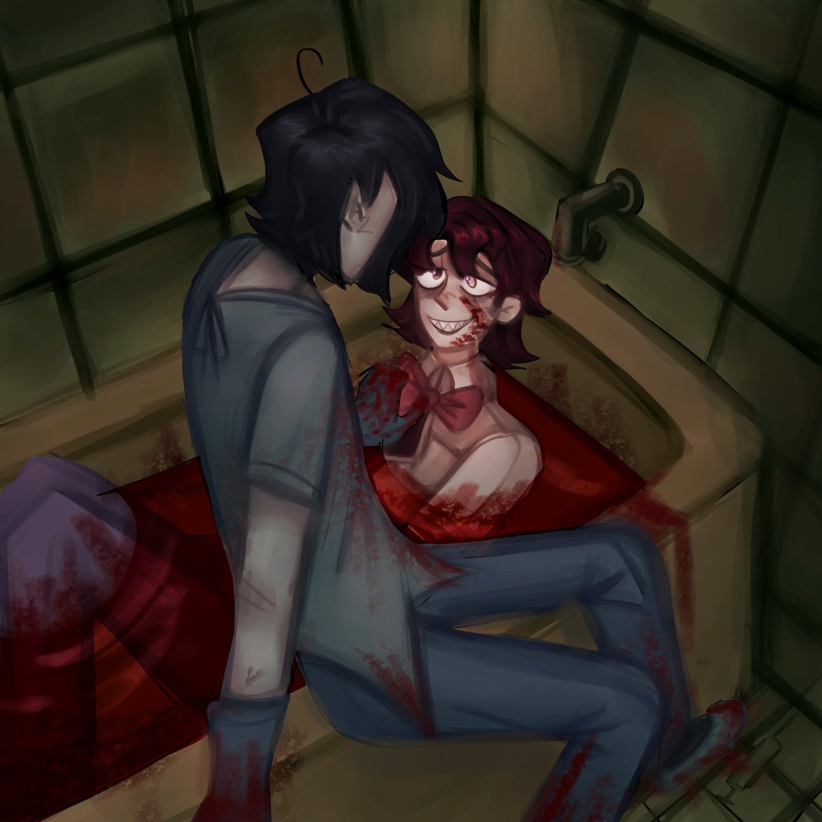 //TW BLOOD ‼️‼️
AU of a friend of mine🔥
.
.
.
.
.
.
#Spookymonthkevin
#spookymonthstreber #spookymonthfanart #spookymonth