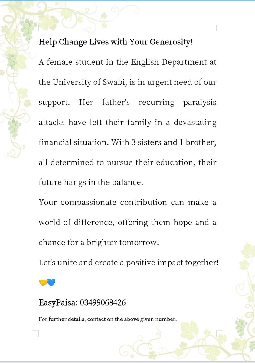 She needs ur support! Kindly help her. 
#UniversityOfSwabi #Uos #help #donation