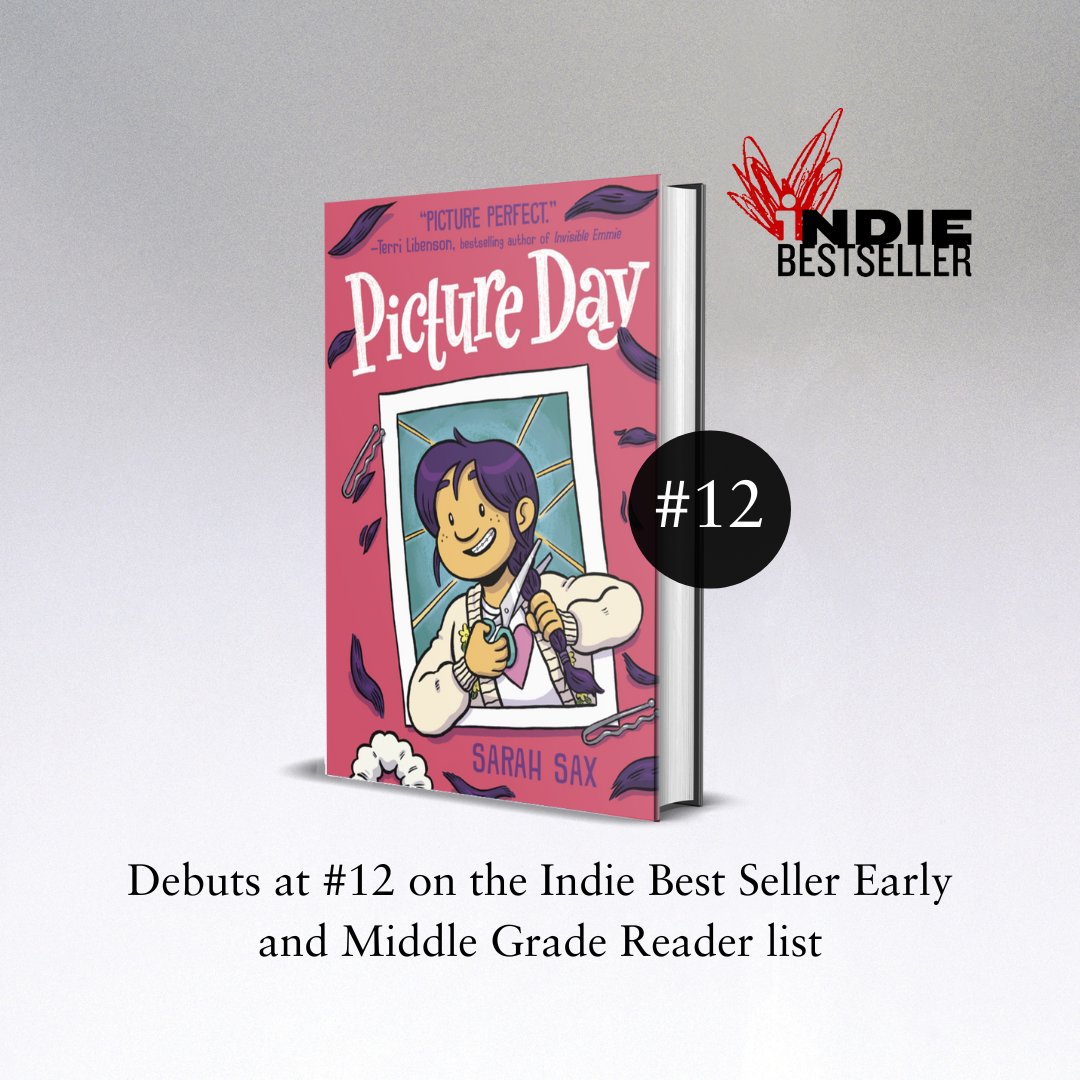 Congratulations, @sarahsaxart! PICTURE DAY debuted at #12 on the @ABAbook Early and Middle Grade Reader best seller list! 🥳😍🙌#ProudAgency